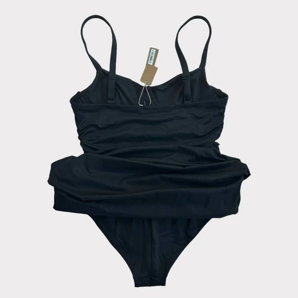 SKIMS Shaping Swim Ruched One Piece in Onyx Size Small